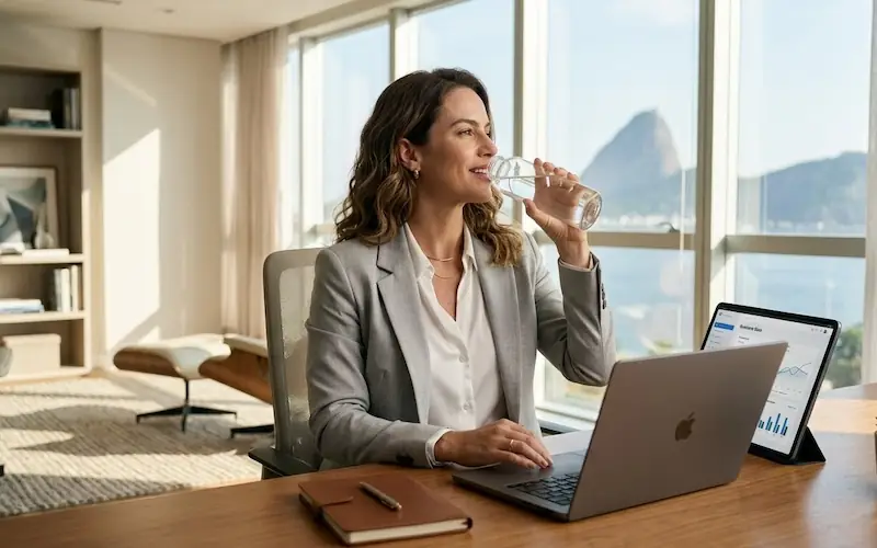 Pessoa produtiva trabalhando após aprender como dormir melhor.
