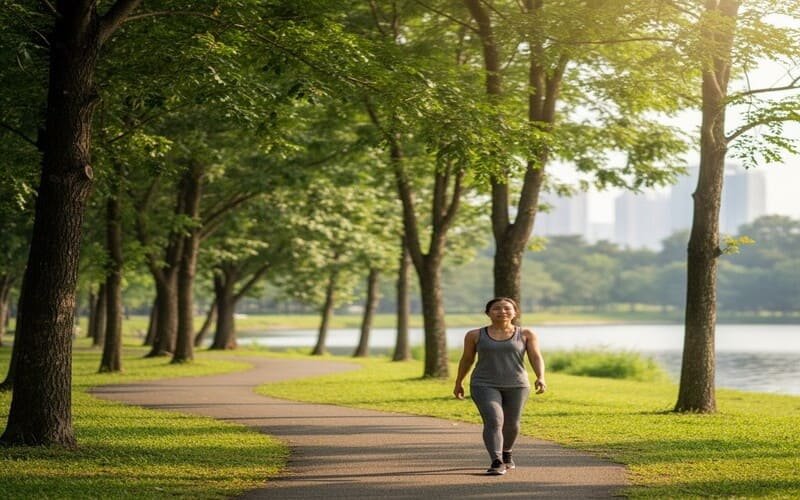 Ilustração de práticas simples para aliviar a ansiedade