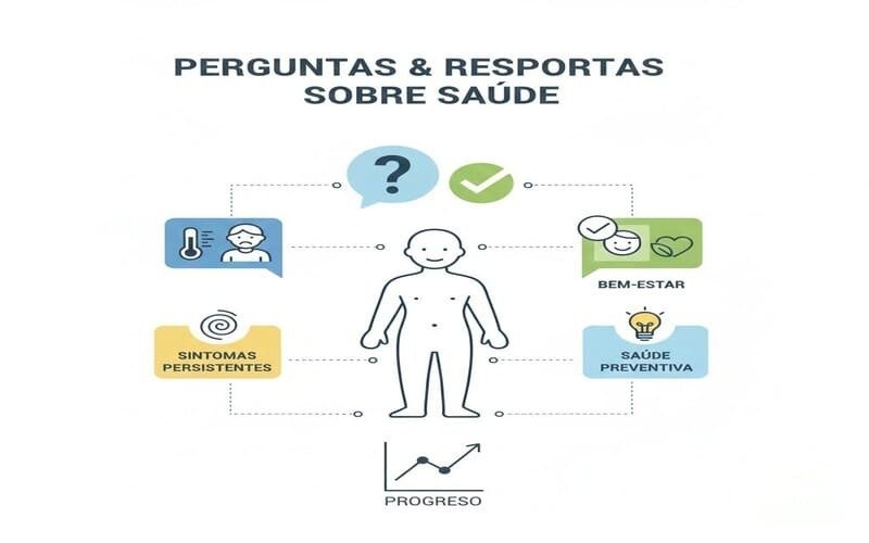 Ícones de perguntas e respostas sobre ansiedade