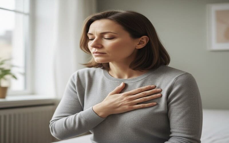 Ícones ilustrando sinais físicos e emocionais da ansiedade