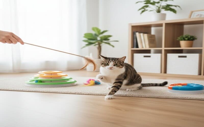 Brincadeiras estimulam o bem-estar emocional dos gatos