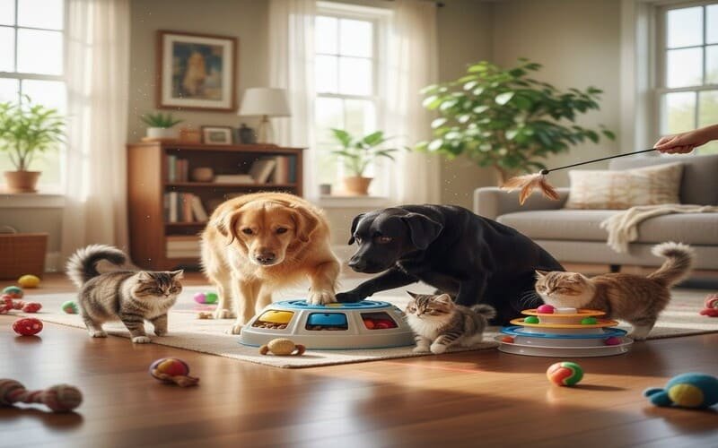 brinquedos interativos para pets