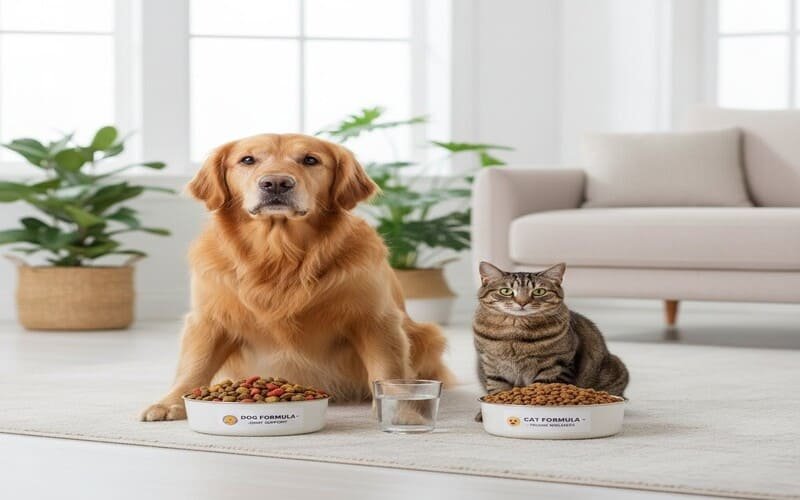Diferenças na alimentação pet entre cães e gatos