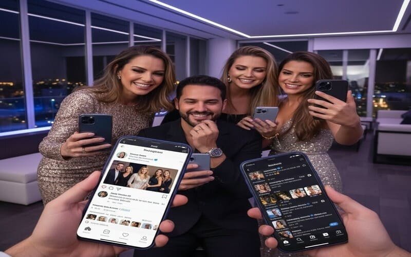 Famosos brasileiros e redes sociais