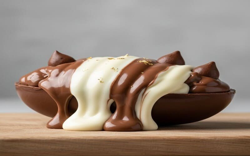 Ovo de colher gourmet com recheio cremoso, sobremesa gourmetizada que ganhou destaque nas redes sociais