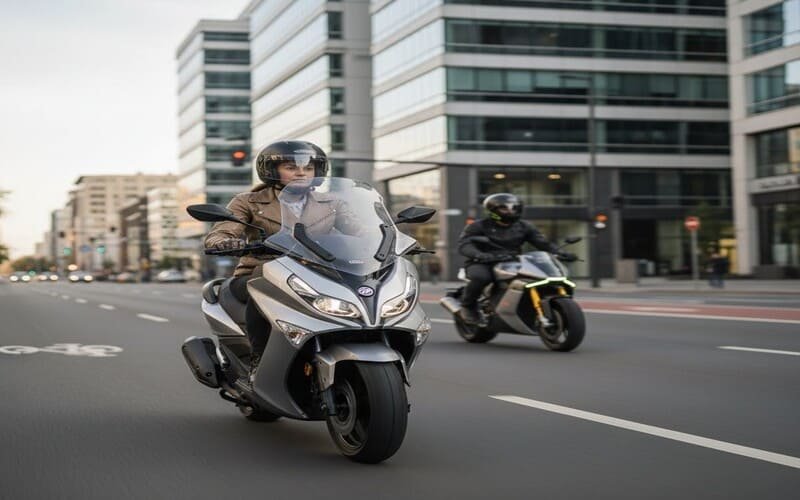 Scooter de média cilindrada e moto elétrica como opções modernas de mobilidade