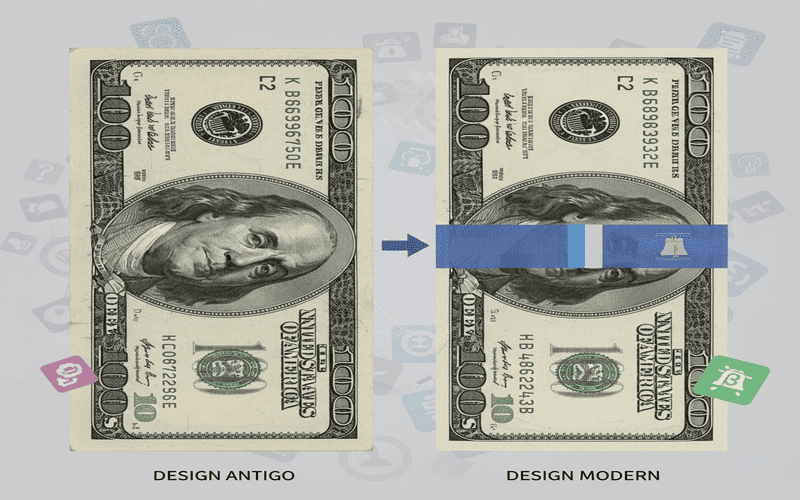 Diferença entre dólar novo e dólar antigo