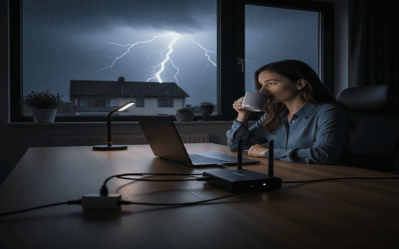 Internet funcionando em apartamento com nobreak