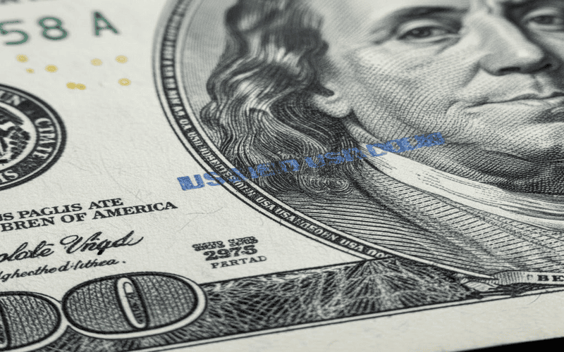 Elementos de segurança das notas de dólar verdadeiro