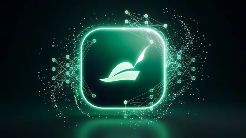 Logo do ChatGPT inteligência artificial criada pela OpenAI com elementos visuais futuristas em fundo escuro